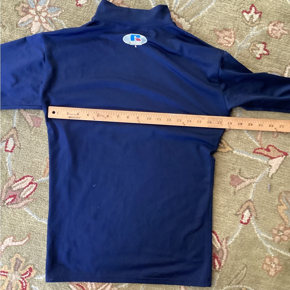 NAVY MOCK Long Sleeve Russell ATHLETIC Performance UniSex OUTDOOR LAYER WEAR L
